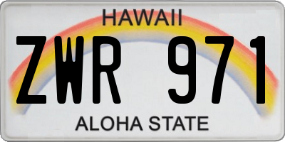 HI license plate ZWR971