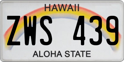 HI license plate ZWS439