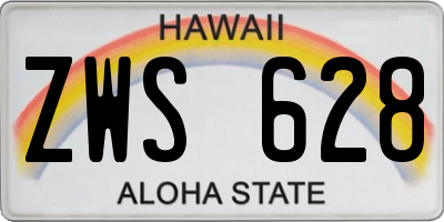 HI license plate ZWS628