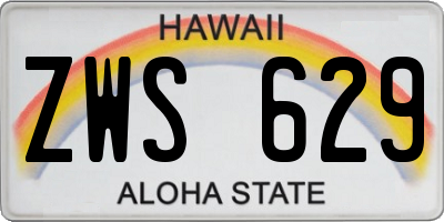 HI license plate ZWS629