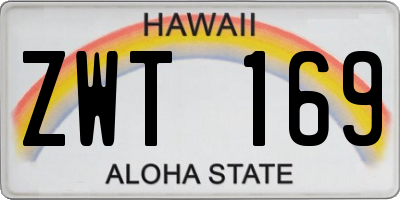 HI license plate ZWT169