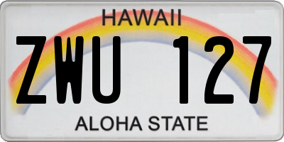 HI license plate ZWU127