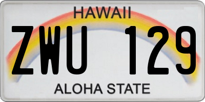 HI license plate ZWU129