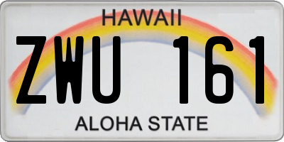 HI license plate ZWU161