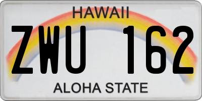 HI license plate ZWU162