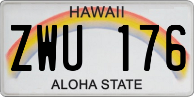HI license plate ZWU176