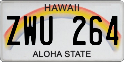 HI license plate ZWU264