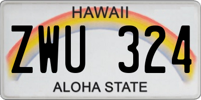 HI license plate ZWU324
