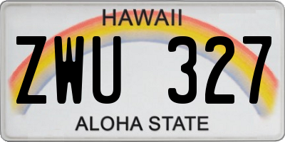 HI license plate ZWU327