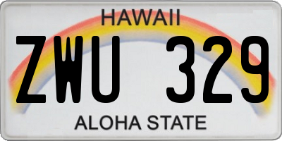 HI license plate ZWU329