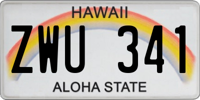 HI license plate ZWU341