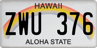 HI license plate ZWU376