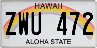HI license plate ZWU472