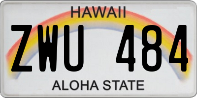 HI license plate ZWU484
