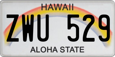 HI license plate ZWU529