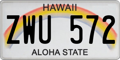 HI license plate ZWU572