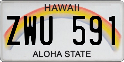 HI license plate ZWU591
