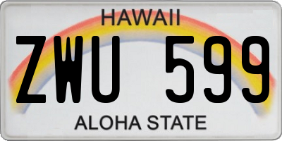 HI license plate ZWU599