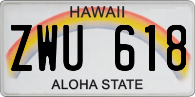 HI license plate ZWU618