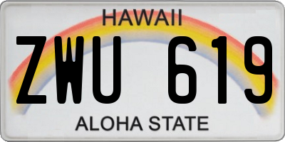 HI license plate ZWU619