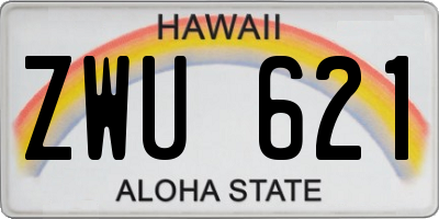 HI license plate ZWU621