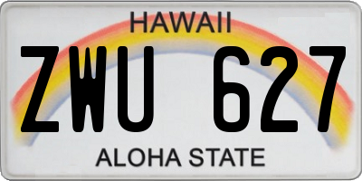 HI license plate ZWU627