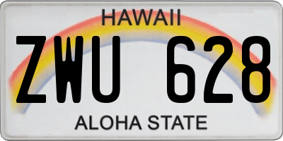 HI license plate ZWU628