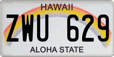 HI license plate ZWU629