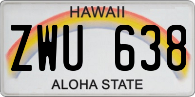 HI license plate ZWU638