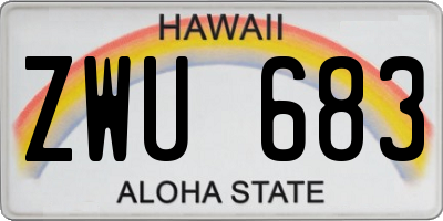 HI license plate ZWU683