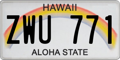 HI license plate ZWU771