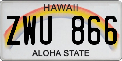 HI license plate ZWU866