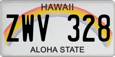 HI license plate ZWV328
