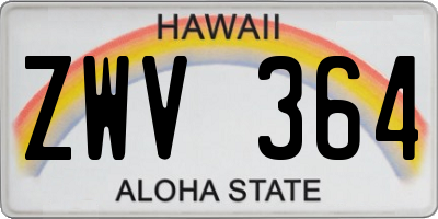 HI license plate ZWV364