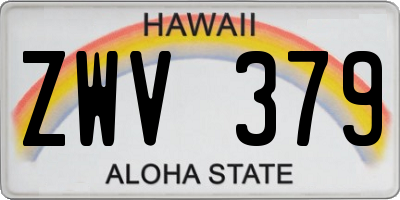 HI license plate ZWV379