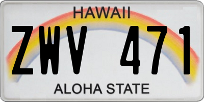 HI license plate ZWV471