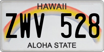 HI license plate ZWV528