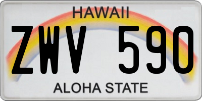 HI license plate ZWV590