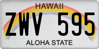 HI license plate ZWV595