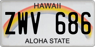 HI license plate ZWV686