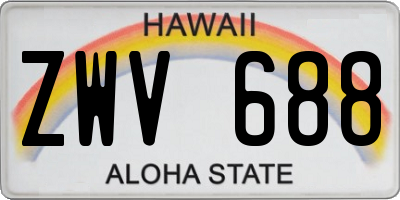 HI license plate ZWV688