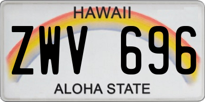 HI license plate ZWV696