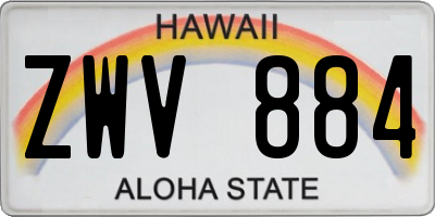 HI license plate ZWV884