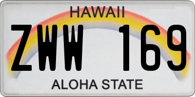 HI license plate ZWW169