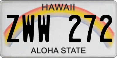 HI license plate ZWW272