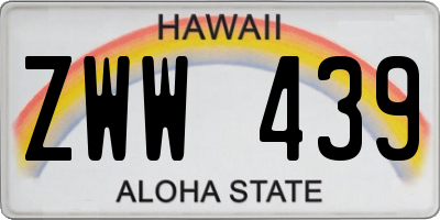 HI license plate ZWW439