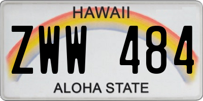 HI license plate ZWW484