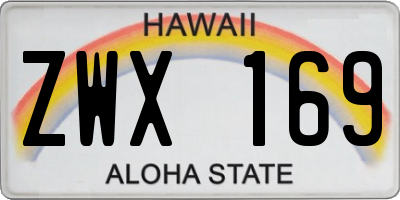 HI license plate ZWX169