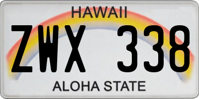 HI license plate ZWX338
