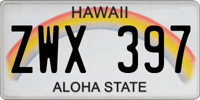 HI license plate ZWX397